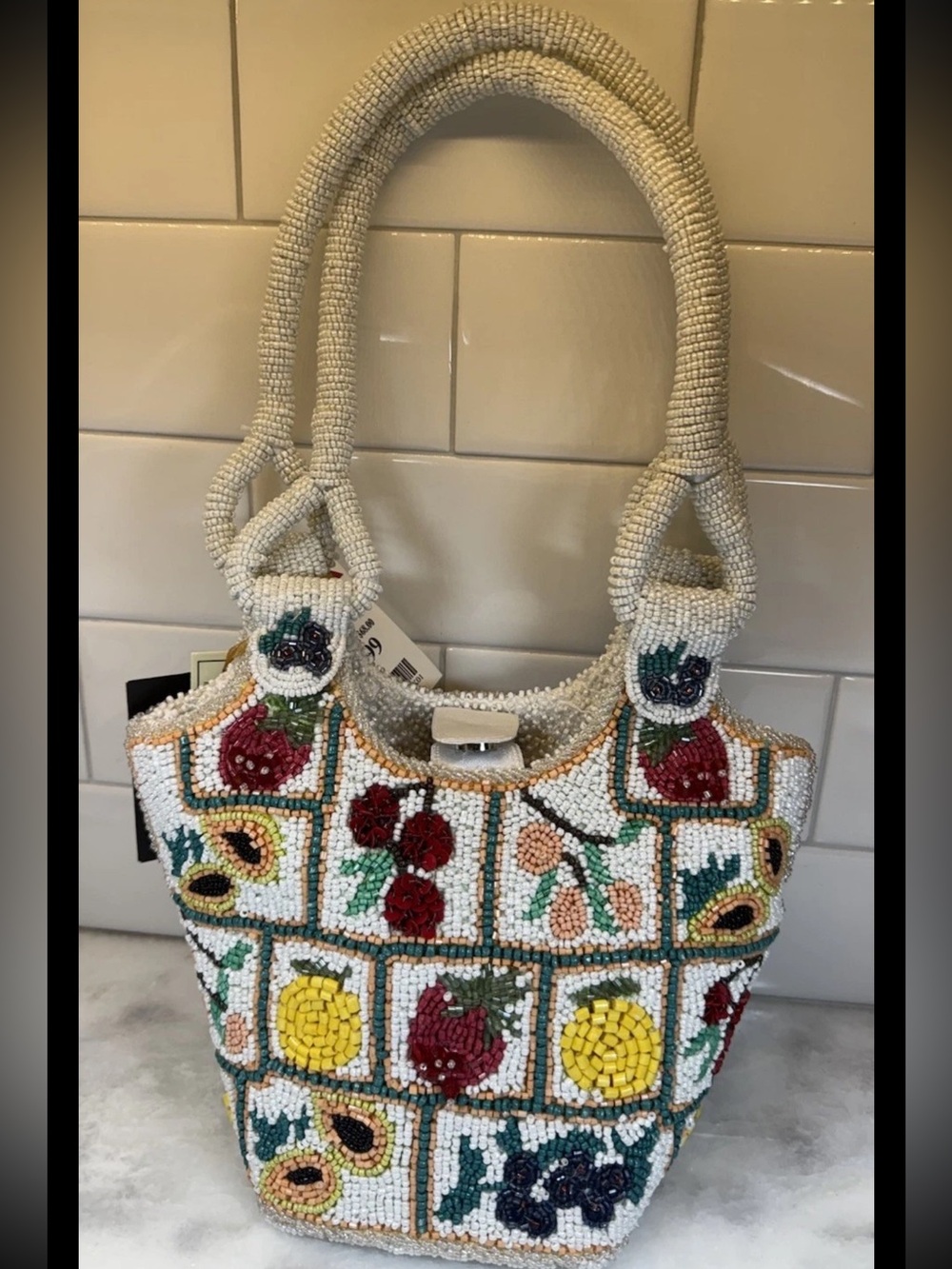 NEW RELEASE Made In India Beaded Shoulder Bag with Cute Fruit Design NWT